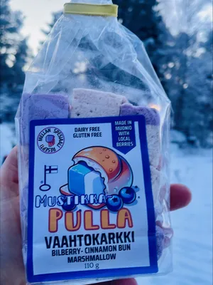 Mustikka-pulla -vaahtokarkki 110 g