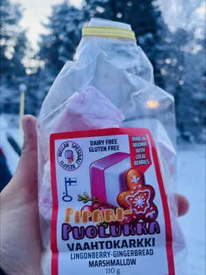 Pipari-puolukka -vaahtokarkki 110 g